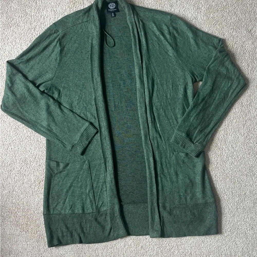 Bobeau Green Open Front Cardigan | Size PS | NWOT